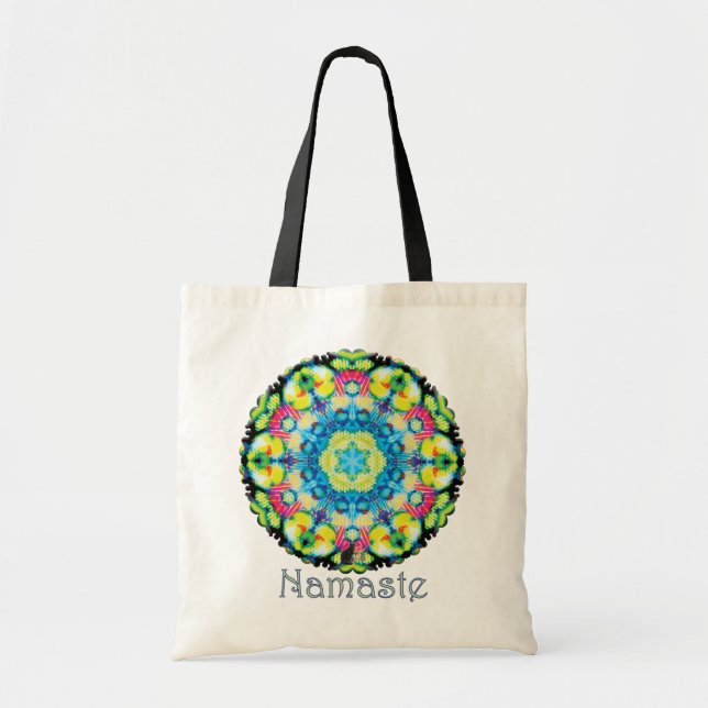 Kronos Namaste Kaleidoscope Tote Bag (Front)
