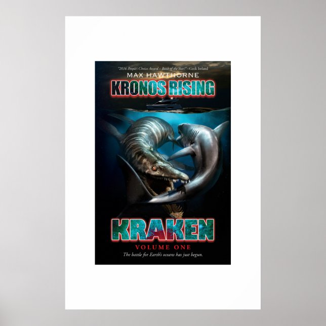 Kronos Rising: Kraken vol. 1 Pliosaur VS Megalodon Poster (Front)