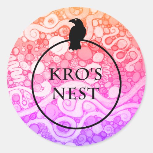 KROs Nest _ Multi Colored Coils  Classic Round Sticker