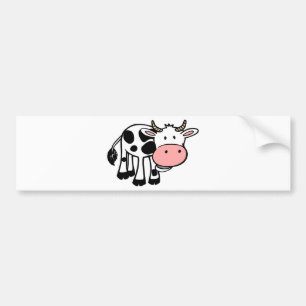 KROWA CUTE BABY COW FARM ANIMALS CARTOON HAPPY LIG BUMPER STICKER
