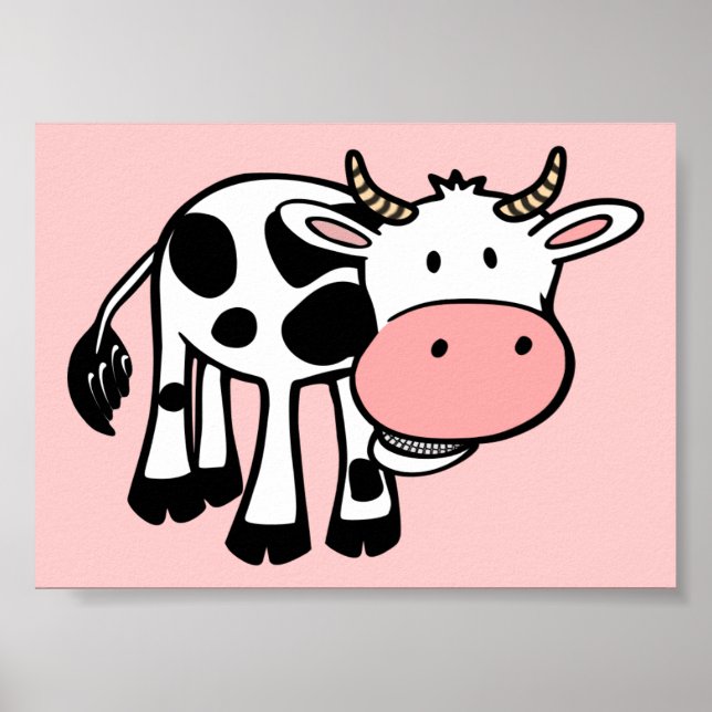 KROWA CUTE BABY COW FARM ANIMALS CARTOON HAPPY LIG POSTER (Front)