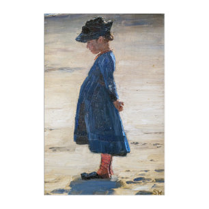 Kroyer - Little Girl standing on Skagen Beach Acrylic Print