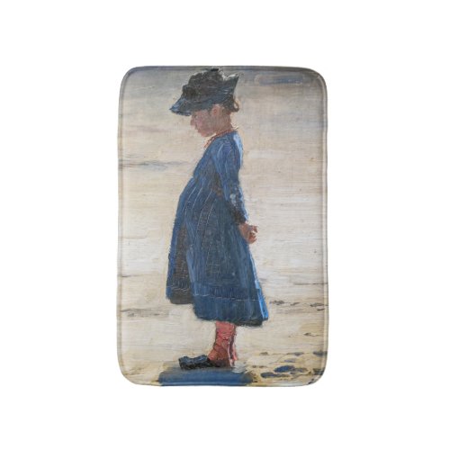 Kroyer _ Little Girl standing on Skagen Beach Bath Mat