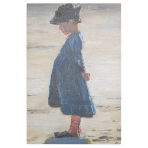 Kroyer - Little Girl standing on Skagen Beach Gallery Wrap