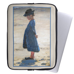Kroyer - Little Girl standing on Skagen Beach Laptop Sleeve