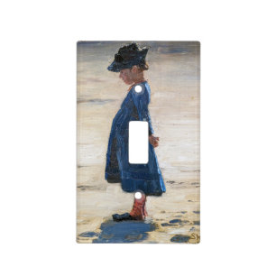 Kroyer - Little Girl standing on Skagen Beach Light Switch Cover