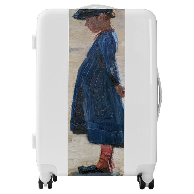 Kroyer - Little Girl standing on Skagen Beach Luggage (Front)