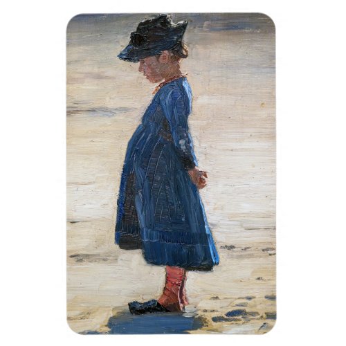 Kroyer _ Little Girl standing on Skagen Beach Magnet