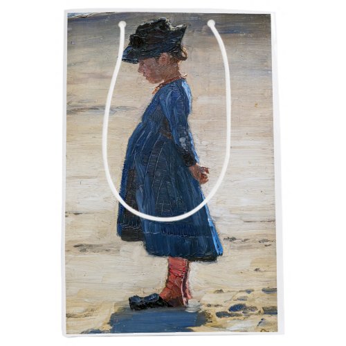 Kroyer _ Little Girl standing on Skagen Beach Medium Gift Bag