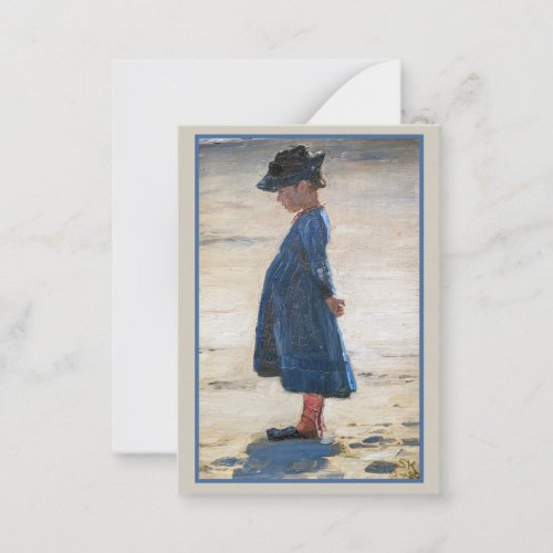 Kroyer _ Little Girl standing on Skagen Beach Note Card