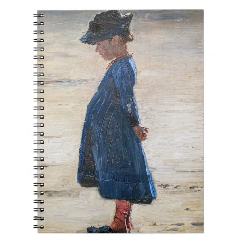 Kroyer _ Little Girl standing on Skagen Beach Notebook