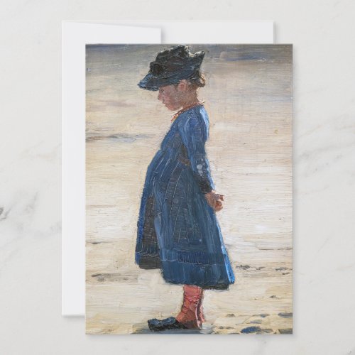 Kroyer _ Little Girl standing on Skagen Beach Thank You Card