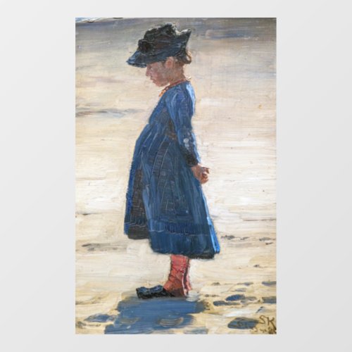 Kroyer _ Little Girl standing on Skagen Beach Window Cling