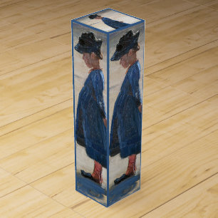 Kroyer - Little Girl standing on Skagen Beach Wine Box