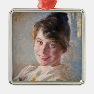 Kroyer - Portrait of the Artist’s Wife Marie Metal Ornament