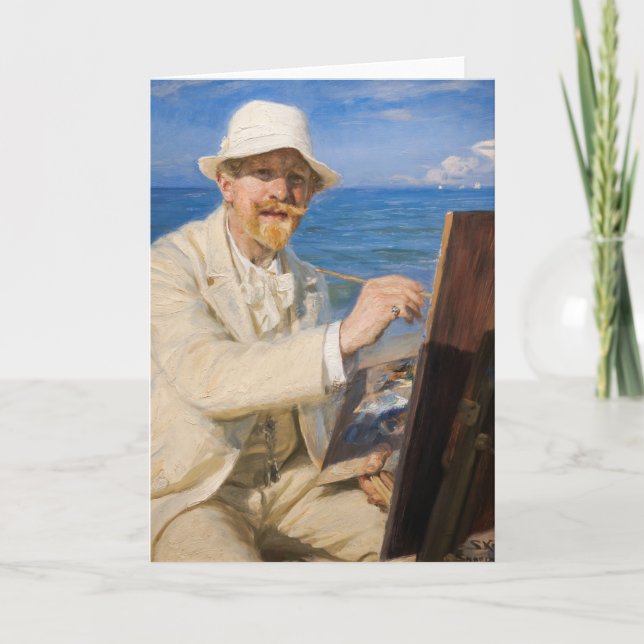 Kroyer - Self-Portrait at Skagen Beach Card (Front)