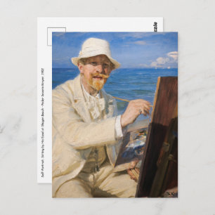 Kroyer - Self-Portrait at Skagen Beach Postcard