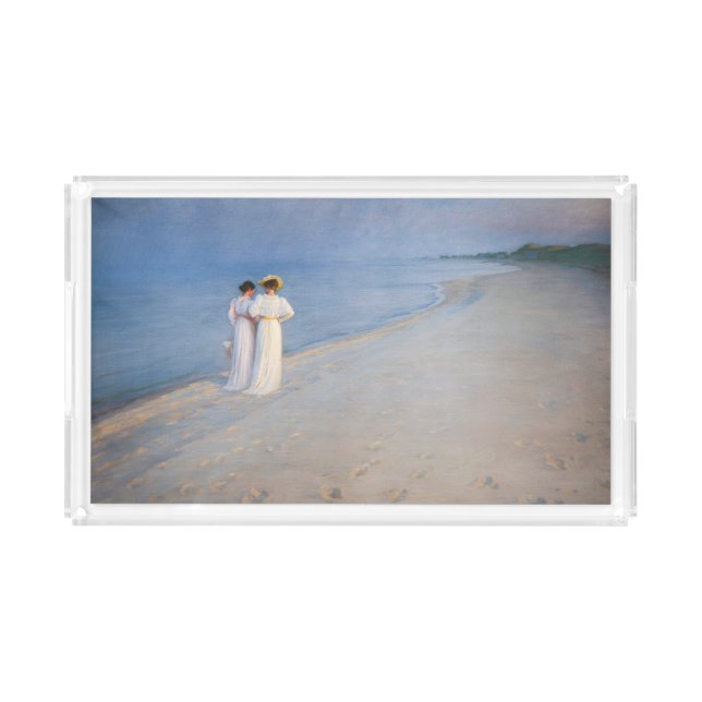 Kroyer - Summer Evening on Skagen Beach Acrylic Tray (Front)