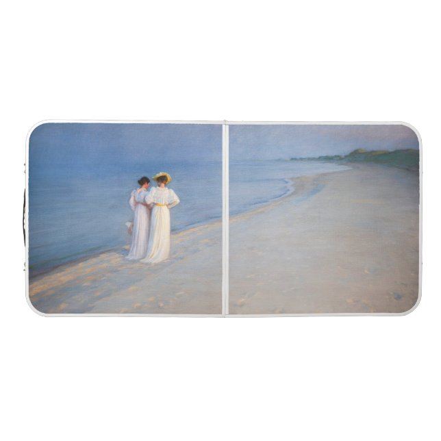 Kroyer - Summer Evening on Skagen Beach Beer Pong Table (Top)
