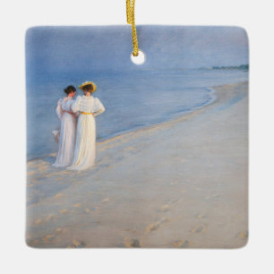 Kroyer - Summer Evening on Skagen Beach Ceramic Ornament