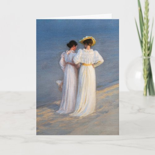 Kroyer _ Summer Evening on Skagen Beach Closeup Card