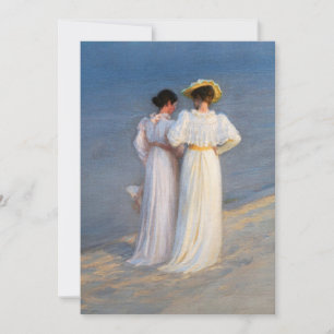 Kroyer - Summer Evening on Skagen Beach Closeup Invitation