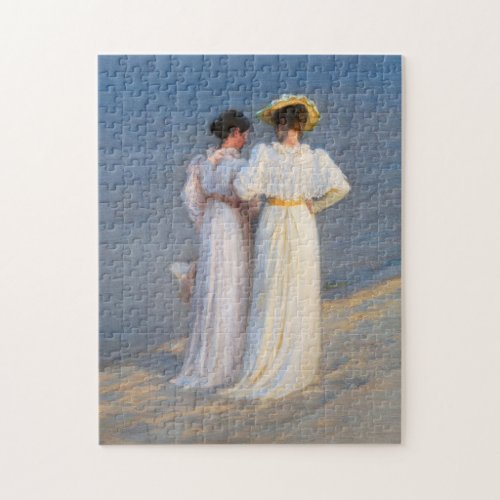 Kroyer _ Summer Evening on Skagen Beach Closeup Jigsaw Puzzle