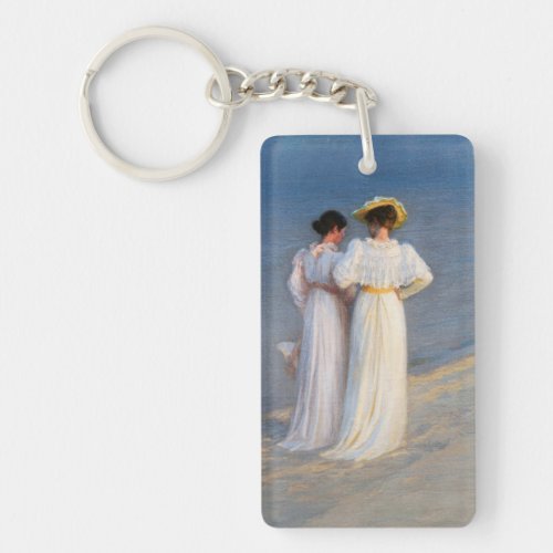 Kroyer _ Summer Evening on Skagen Beach Closeup Keychain