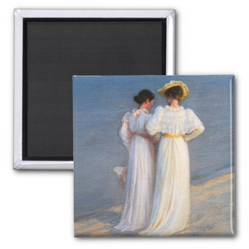 Kroyer _ Summer Evening on Skagen Beach Closeup Magnet