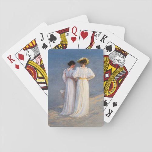 Kroyer _ Summer Evening on Skagen Beach Closeup Poker Cards