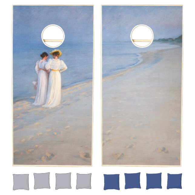 Kroyer - Summer Evening on Skagen Beach Cornhole Set (Set)