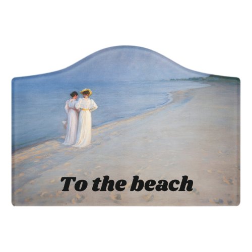 Kroyer _ Summer Evening on Skagen Beach Door Sign