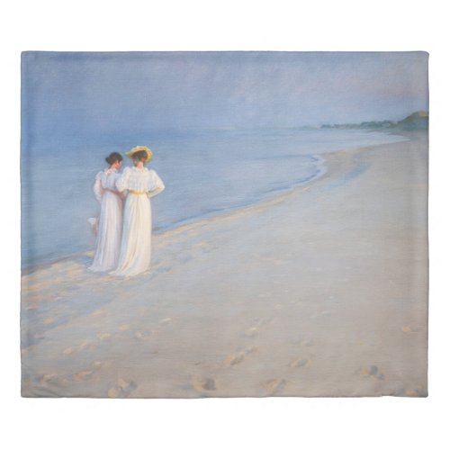 Kroyer _ Summer Evening on Skagen Beach Duvet Cover