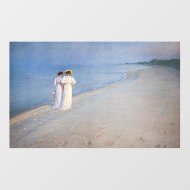 Kroyer - Summer Evening on Skagen Beach Floor Decals (Front)