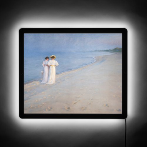 Kroyer _ Summer Evening on Skagen Beach LED Sign