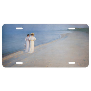 Kroyer - Summer Evening on Skagen Beach License Plate