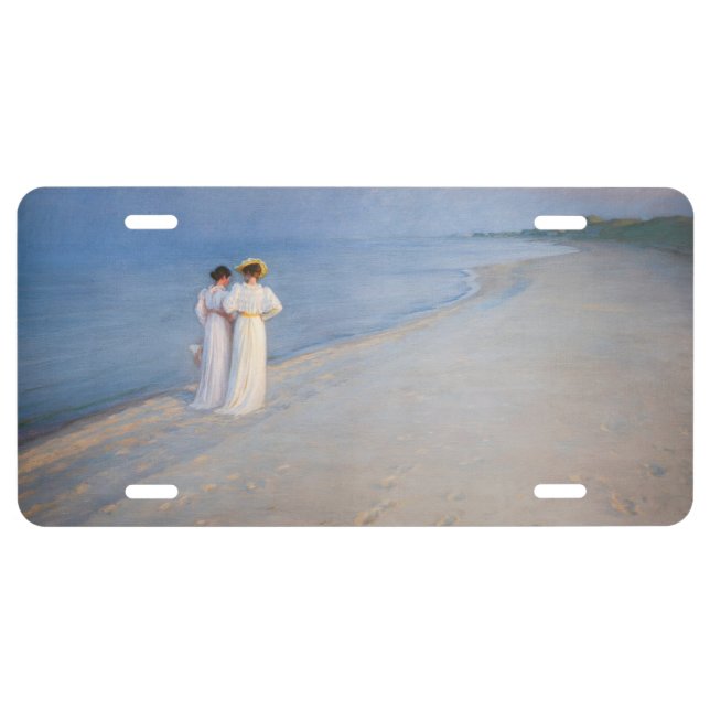 Kroyer - Summer Evening on Skagen Beach License Plate (Front)