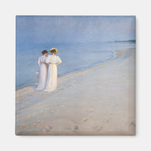Kroyer - Summer Evening on Skagen Beach Magnet