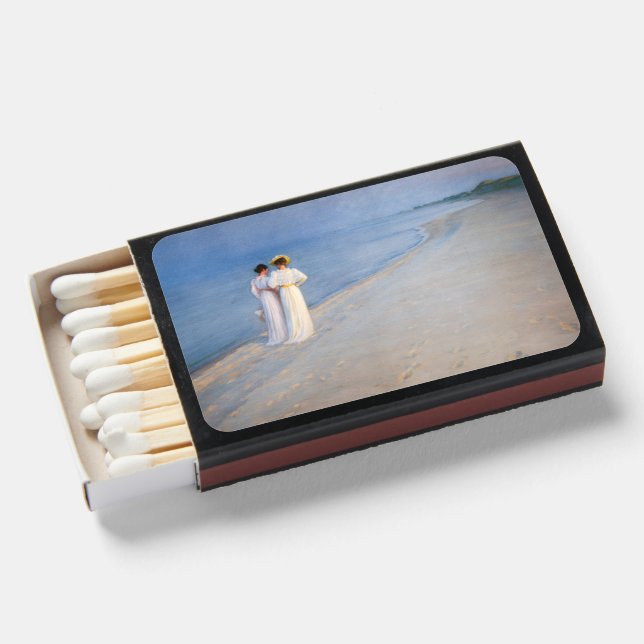 Kroyer - Summer Evening on Skagen Beach Matchboxes (Front Open)