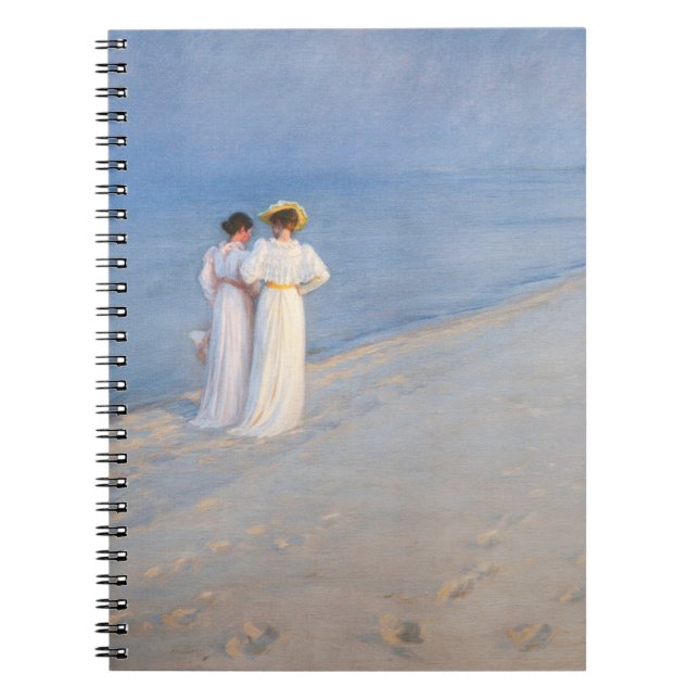 Kroyer - Summer Evening on Skagen Beach Notebook (Front)