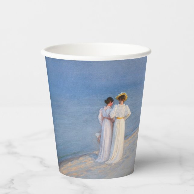 Kroyer - Summer Evening on Skagen Beach Paper Cups (Front)
