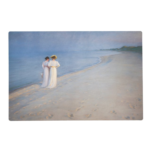 Kroyer - Summer Evening on Skagen Beach Placemat (Front)