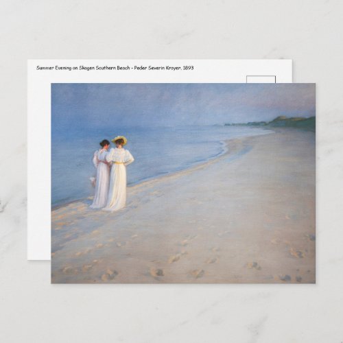 Kroyer _ Summer Evening on Skagen Beach Postcard