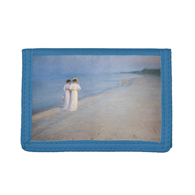 Kroyer - Summer Evening on Skagen Beach Poster Trifold Wallet (Front)
