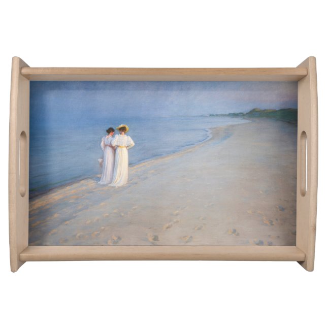 Kroyer - Summer Evening on Skagen Beach Serving Tray (Front)