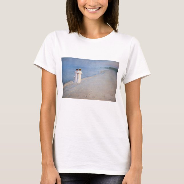 Kroyer - Summer Evening on Skagen Beach T-Shirt (Front)