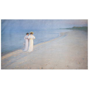 Kroyer - Summer Evening on Skagen Beach Tablecloth