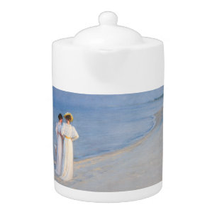 Kroyer - Summer Evening on Skagen Beach Teapot