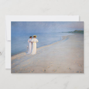 Kroyer - Summer Evening on Skagen Beach Thank You Card