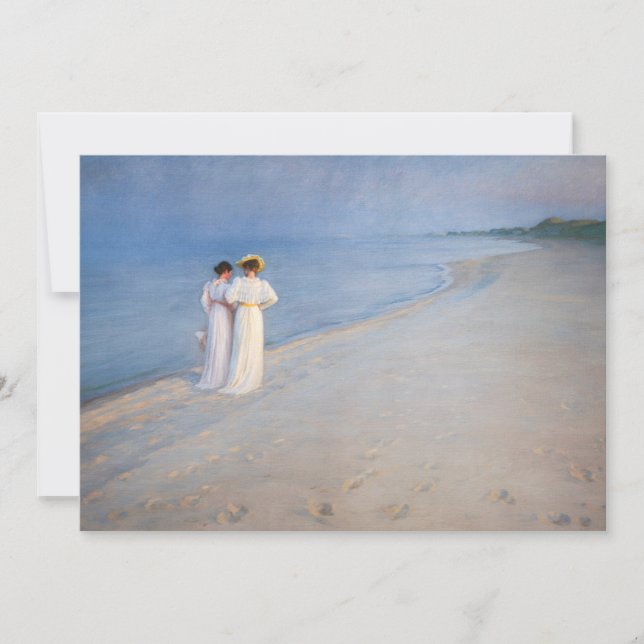 Kroyer - Summer Evening on Skagen Beach Thank You Card (Front)